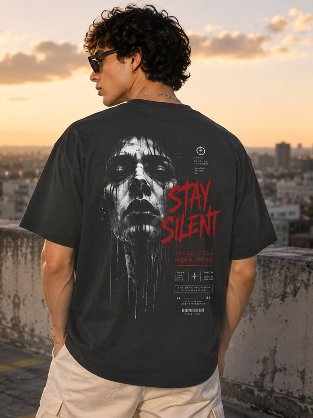 Stay Silent Heavyweight Oversized Tee