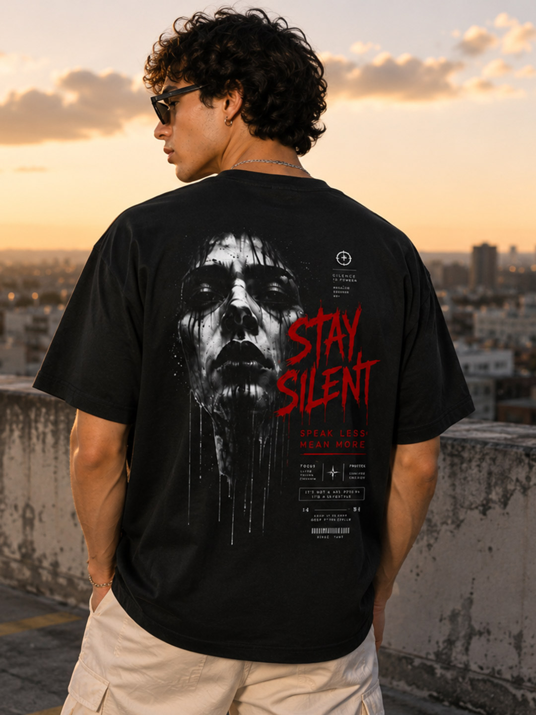 Stay Silent Heavyweight Oversized Tee