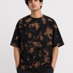Urban Wash Tie-Dye Oversized T-Shirt - Brown Black