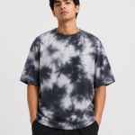 Urban Wash Tie-Dye Oversized T-Shirt - White Black