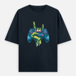 Gamer Oversized T-Shirt - Navy Blue