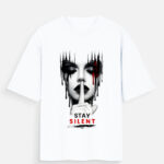 Stay Silent Oversized T-Shirt - White
