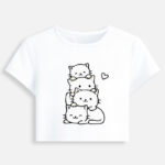 Cute Cats Baby Tee - White
