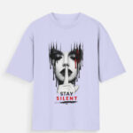 Stay Silent Oversized T-Shirt - Lavender