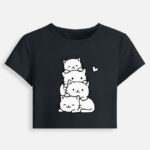 Cute Cats Baby Tee - Navy Blue