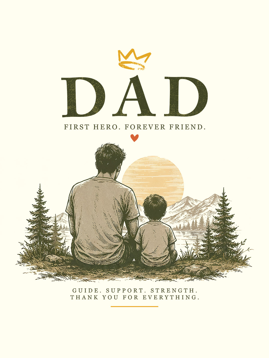 Dad – First Hero Forever Friend T-Shirt - Image 2