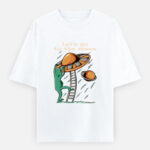 MOON Unisex Oversized Classic T-Shirt - White