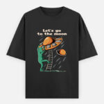 MOON Unisex Oversized Classic T-Shirt - Navy Blue