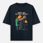 MOON Unisex Oversized Classic T-Shirt - Black