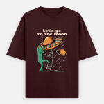 MOON Unisex Oversized Classic T-Shirt - Maroon