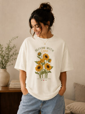 sunflower-Unisex-Oversized-Classic-T-Shirt