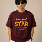Good Friends like star Unisex Oversized Classic T-Shirt - Maroon