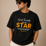 Good Friends like star Unisex Oversized Classic T-Shirt - Black