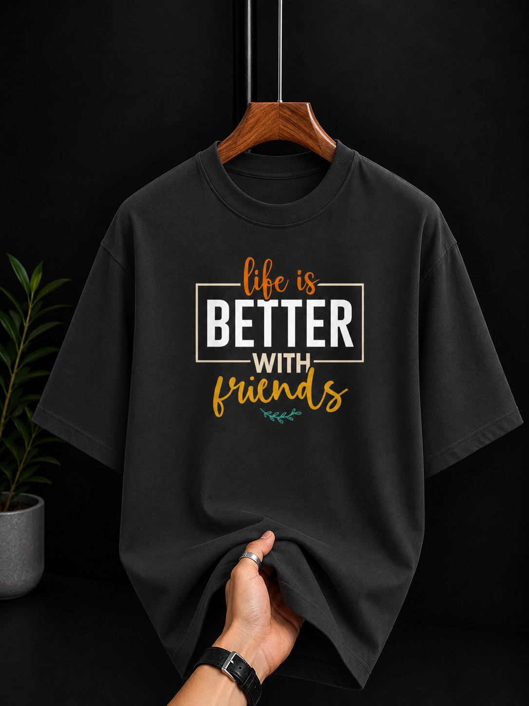 Life Is Better With Friends Oversized T-Shirt - Image 4