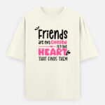Friends are not chosen Oversized Classic T-Shirt - Off White