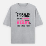 Friends are not chosen Oversized Classic T-Shirt - Grey Melange